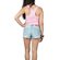 Women's cut off tank top in pink