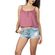 Cami crop top bordeaux with print