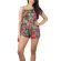 Strappy playsuit with tropical print
