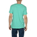 Men's striped button-down t-shirt in green-white