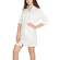 3/4 sleeve mini shirt dress white