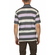 Men's oversized stripe polo shirt grey-lila