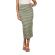 Soft Rebels Stella striped midi skirt aloe green-off white