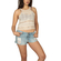 Crochet crop top beige