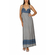 Maxi strap dress navy-white