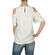 Minimum Eileen cut-out shoulder top white