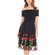 AX Paris embroidered Bardot dress black