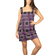 Check dress purple with straps