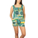 Sleeveless playsuit printed green