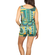 Sleeveless playsuit printed green