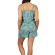 Strappy playsuit aqua with palm print