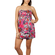 Strapless mini dress fuchsia printed