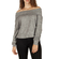 Ryujee Pina cold shoulder jumper grey melange