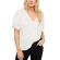 Free People Maddie relaxed V-neck tee white