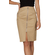 Ryujee Krap zip front skirt camel