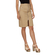 Ryujee Krap zip front skirt camel