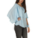 Ryujee Thor ruffled cape top aqua