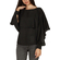 Ryujee Thor ruffled cape top black