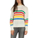 Daisy Street jumper cream with rainbow stripes