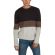 Anerkjendt Thorkild colorblock knit sweater brown marl