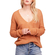 Free People Gossamer V-neck πουλόβερ τερρακότα