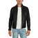 Just Boy leather-look biker jacket black with side stripe