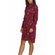 Soft Rebels Faith long sleeve button front dress crimson