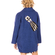 Minueto Rocket boucle coat royal blue with back patch