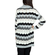 Longline turtleneck jumper with zig zag pattern