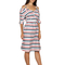 Migle + me cold shoulder striped dress with 3/4 sleeves