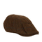 Wool flat cap tweed brown
