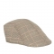Checked flat cap light brown/red stripe