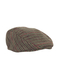 Wool flat cap tweed brown/bordeaux