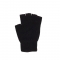 Fingerless knit gloves in black