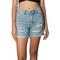 Distressed denim shorts light blue