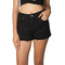 Push up denim shorts black