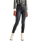 Q2 black faux leather pants with belt