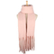Fringe scarf pink