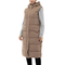 Biston long gilet dark beige with hood