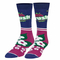 Odd Sox Crush Grape Half Stripe crew socks