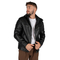 Men's faux leather jacket with detachable hood