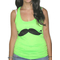 Women's printed tank-top neon green