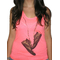 Women's printed tank-top neon pink