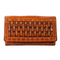 Hill Burry RFID δερμάτινο πορτοφόλι clutch cognac με πριτσίνια