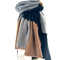 Knitted viscose scarf black/grey/brown