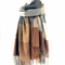 Checked brown/grey viscose scarf