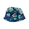Bucket καπέλο διπλής όψεως Skull Roses μπλε