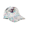 Strapback Jockey Hat Colourful Abstract - White