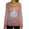 Women's long sleeve peace sign t-shirt