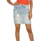 Women's distressed denim skirt with splash paint